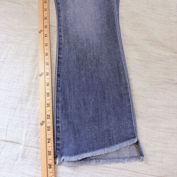 CABI Hi-Low Crop Jeans Size 2 Raw Hem Stretch Cropped Style #6070 - Picture 14 of 16